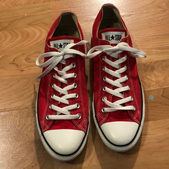 Red All Star Low Top Converse - Picture 2 of 6